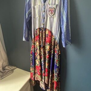 Boho Floral Patchwork Trench Coat| Aratta Silent Journey |collectable Art